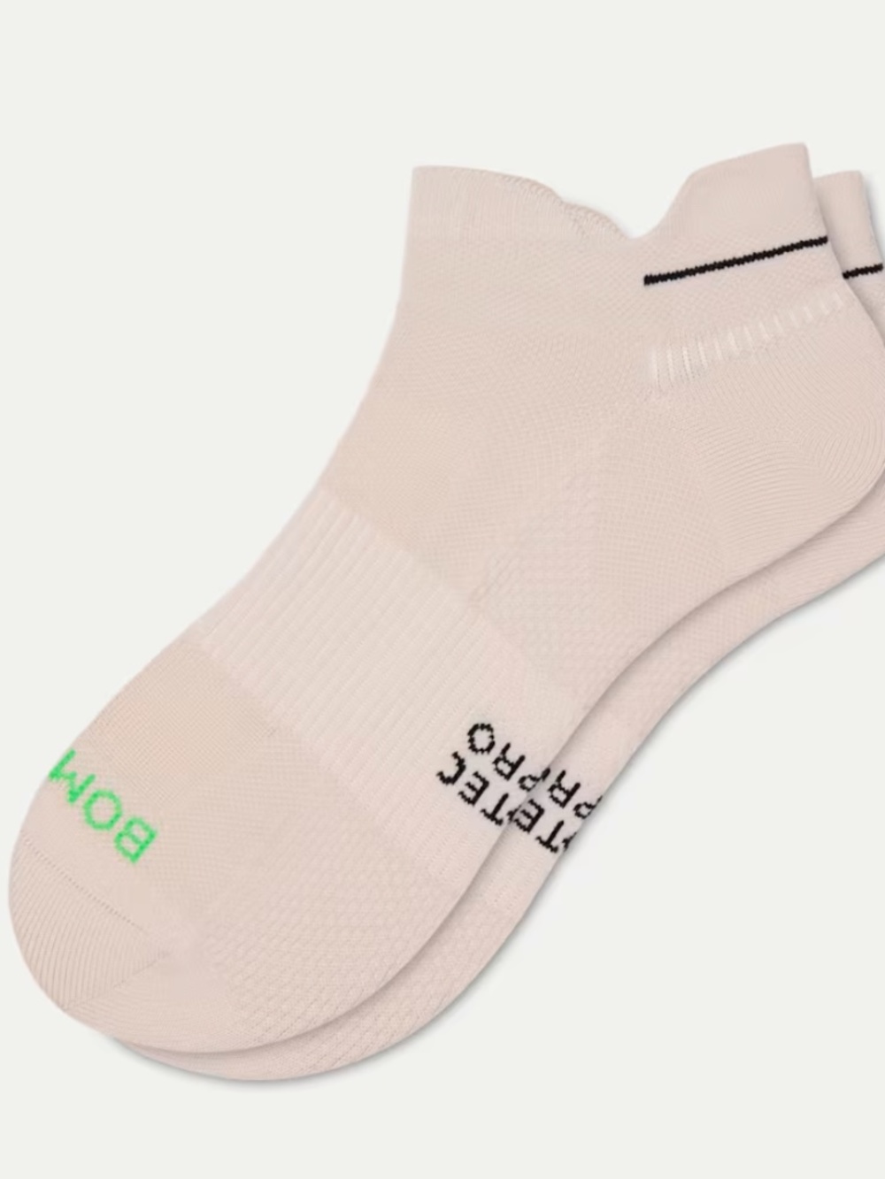 BOMBAS RunPro Ankle Socks - NWT - Pebble Sand - Medium M